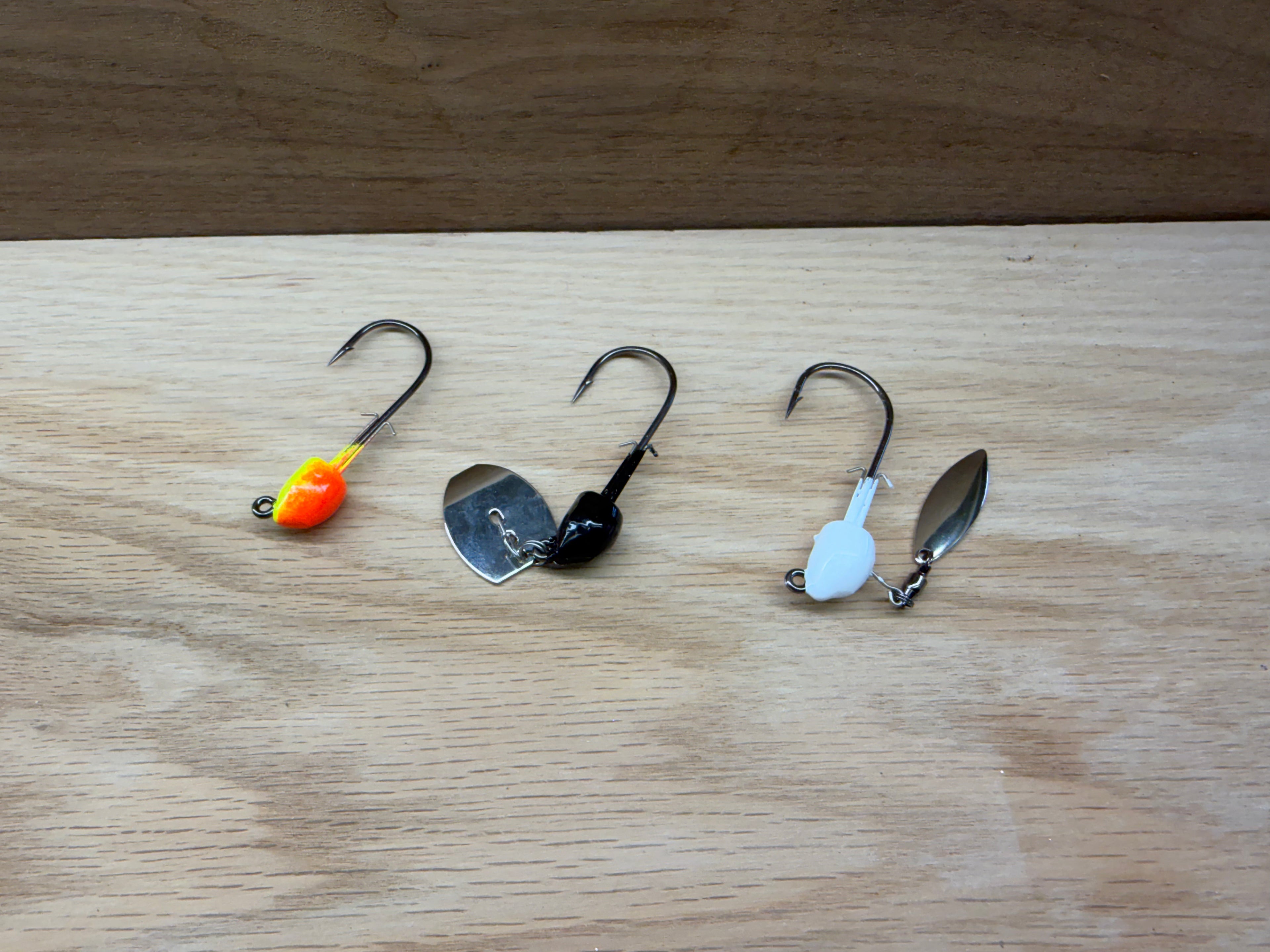 Swim Jigs (optional underspin and shakey blade)